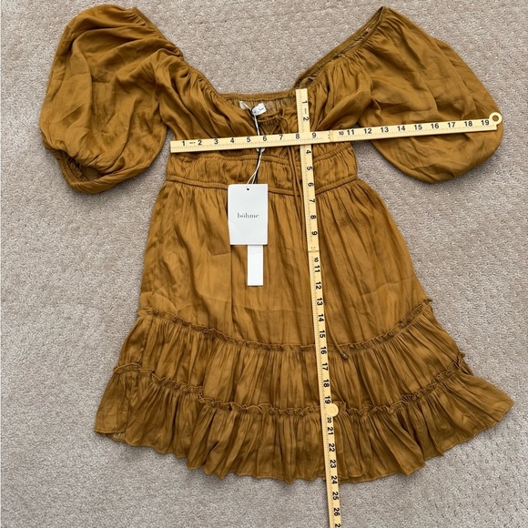 BOHME (NWT) Mustard Seed Women’s Dijon Jill Polyester/Rayon Mini Dress-SMALL - Picture 6 of 8